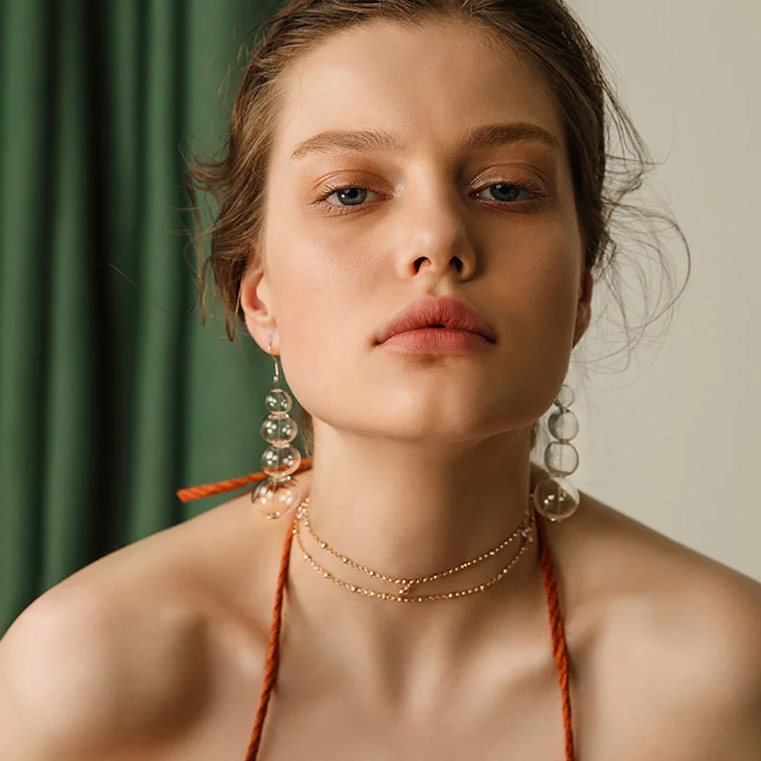 Pendientes de Aro Cristal SUMMERRAIN | Diseño Transparente y Original para Mujer 14