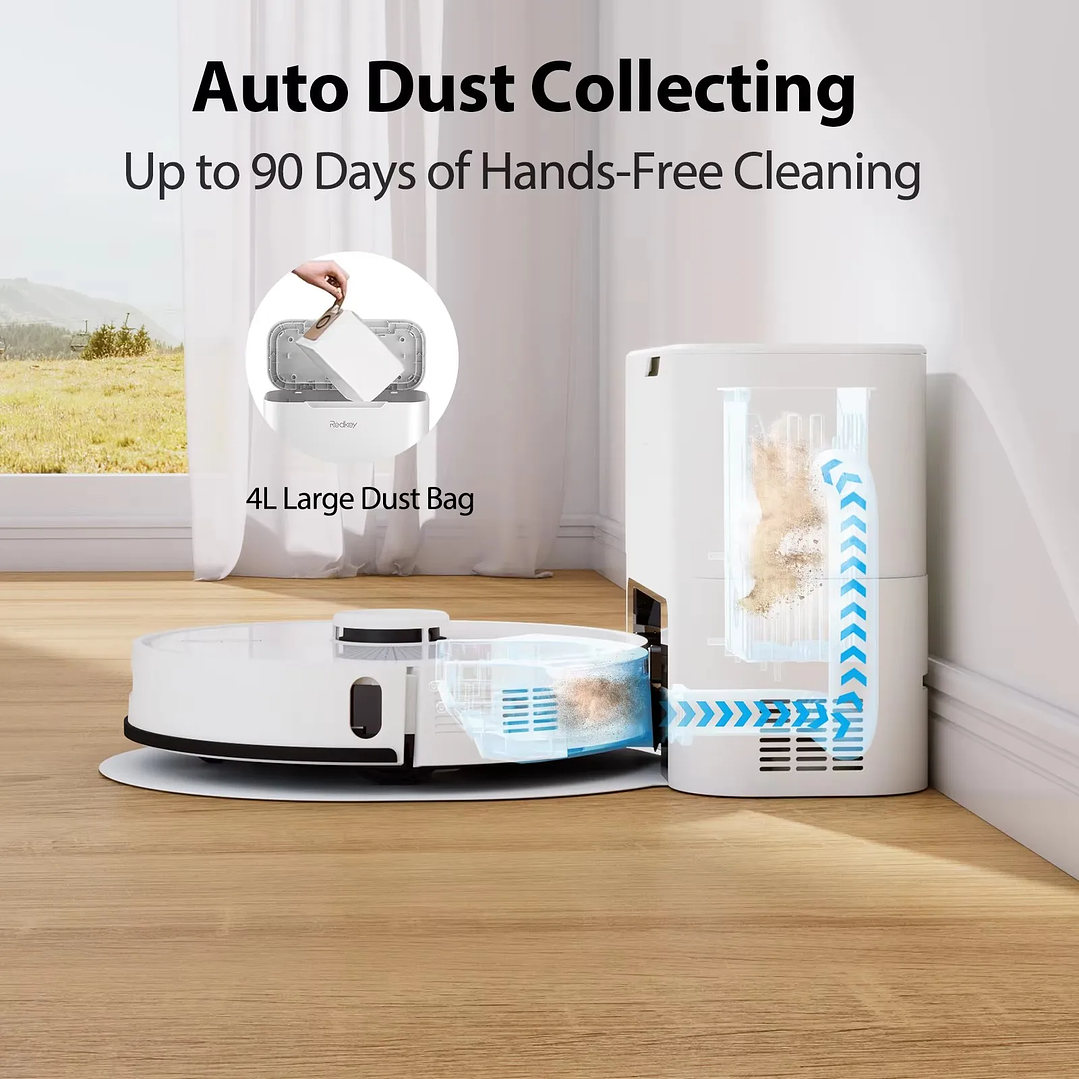 Robot Aspirador Redkey R10 | 2 en 1 con Fregona y Navegación Láser 5