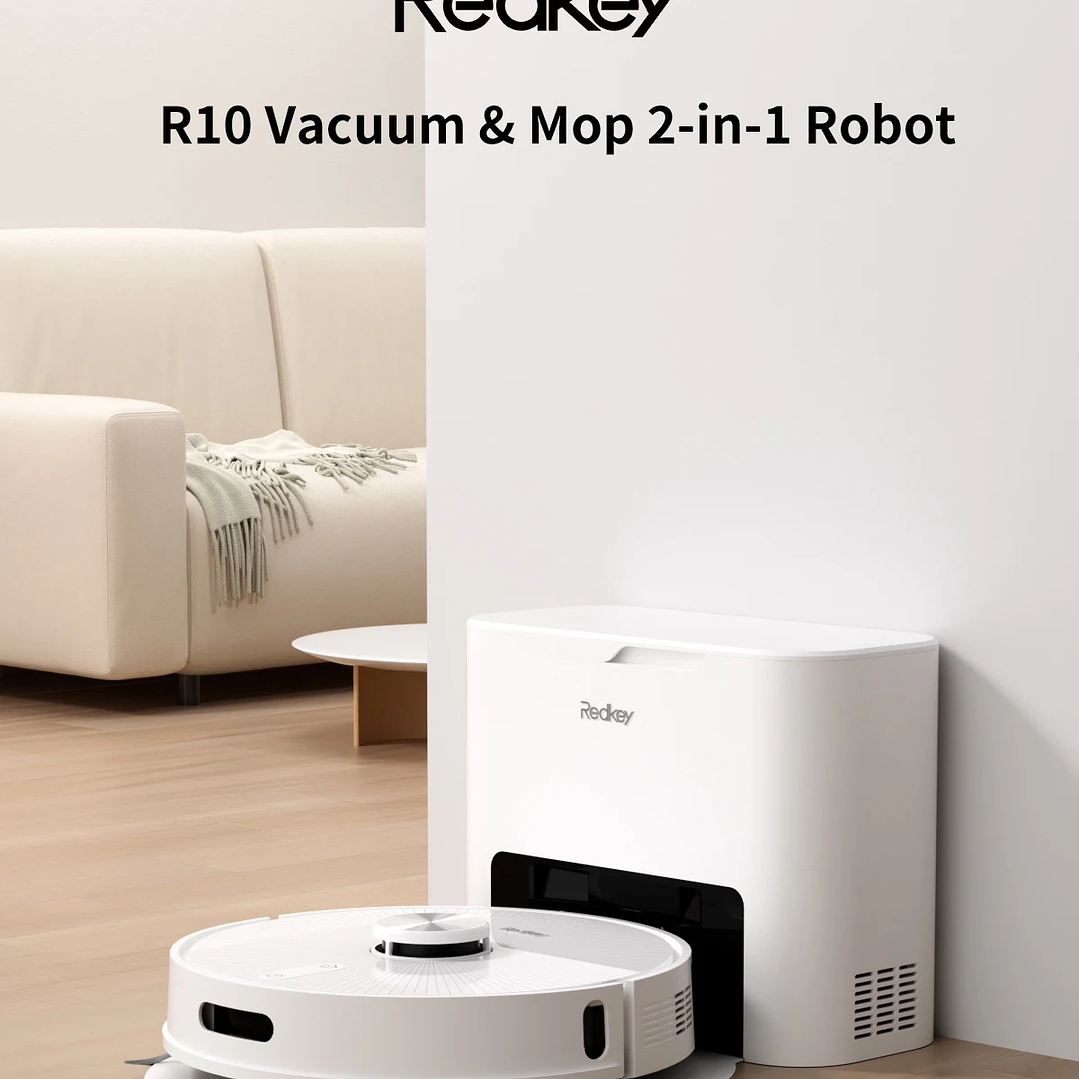 Robot Aspirador Redkey R10 | 2 en 1 con Fregona y Navegación Láser 14