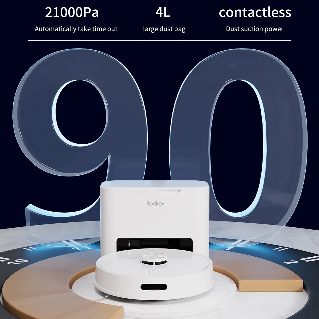 Robot Aspirador Redkey R10 | 2 en 1 con Fregona y Navegación Láser 18