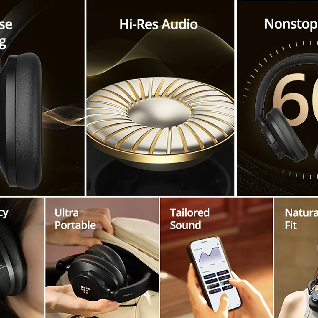 Auriculares Tronsmart Sounfii Q20S | Bluetooth 5.3 con Cancelación de Ruido y 60h de Batería 9