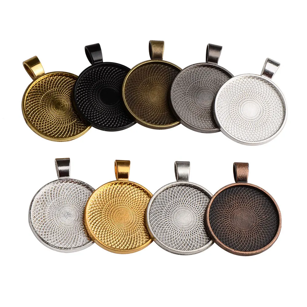 Bases de Camafeo LFPU 25mm | Pack de 10 para Joyería DIY con Cabujón 1