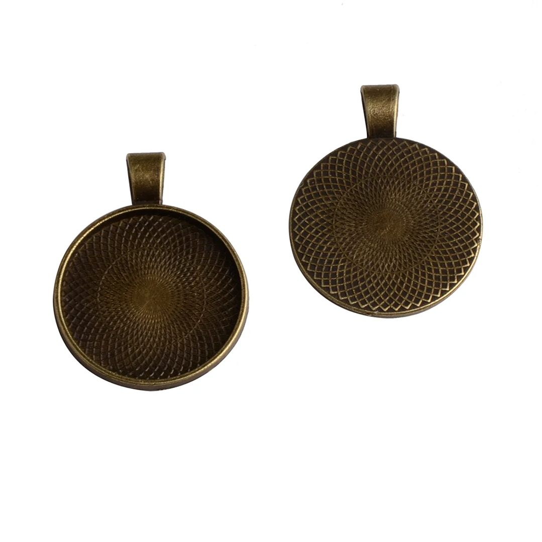 Bases de Camafeo LFPU 25mm | Pack de 10 para Joyería DIY con Cabujón 4