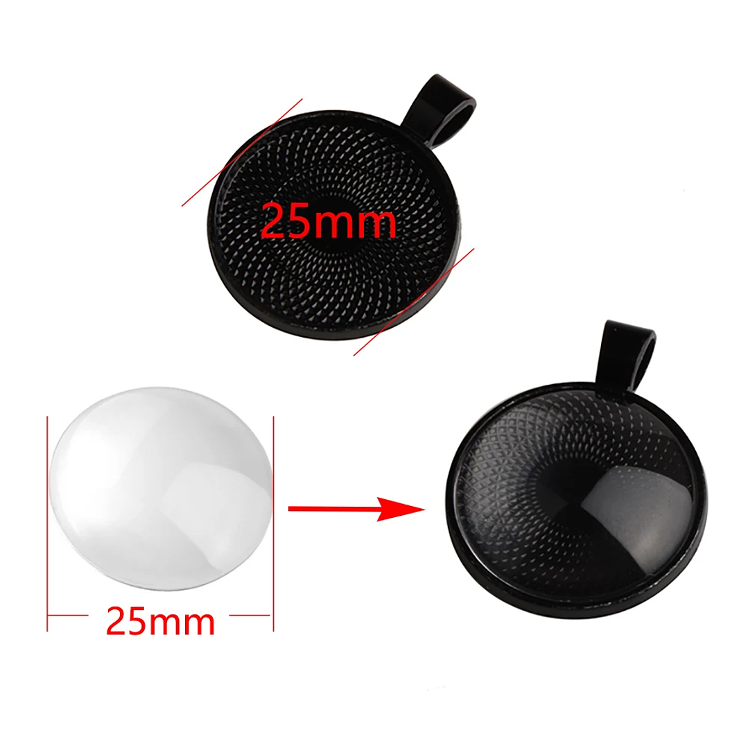 Bases de Camafeo LFPU 25mm | Pack de 10 para Joyería DIY con Cabujón 6