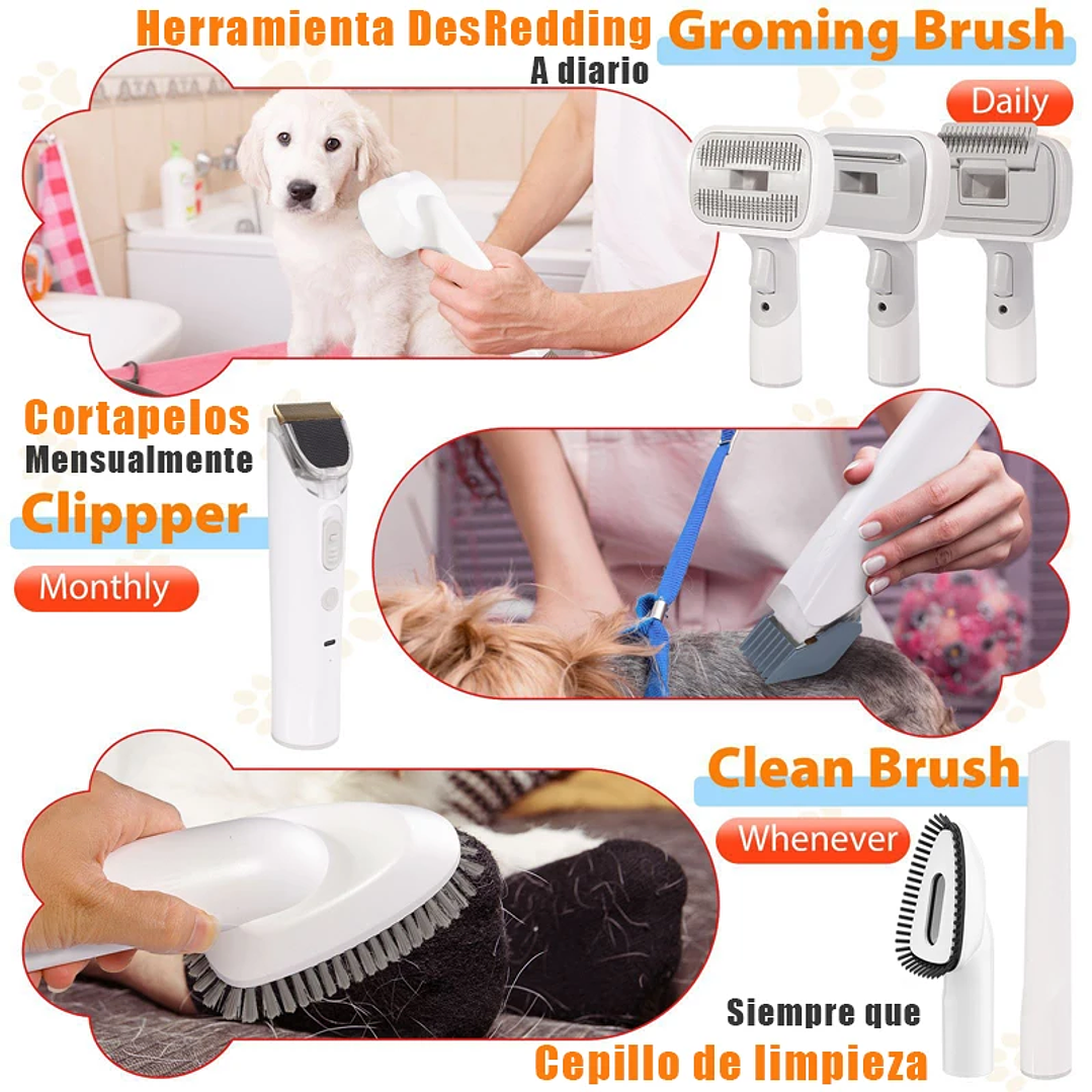 Kit de Peluquería y Aspiración MicroData 2.5L | Para Perros y Gatos con Corte Silencioso 3