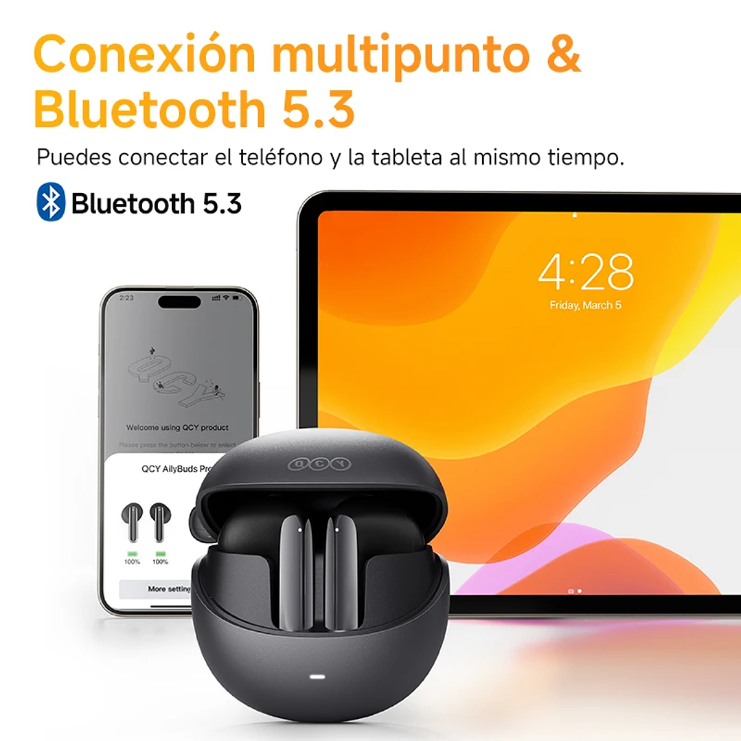 Auriculares QCY HT10 AilyBuds Pro+ | Bluetooth 5.3 con LDAC y Cancelación de Ruido ANC 5