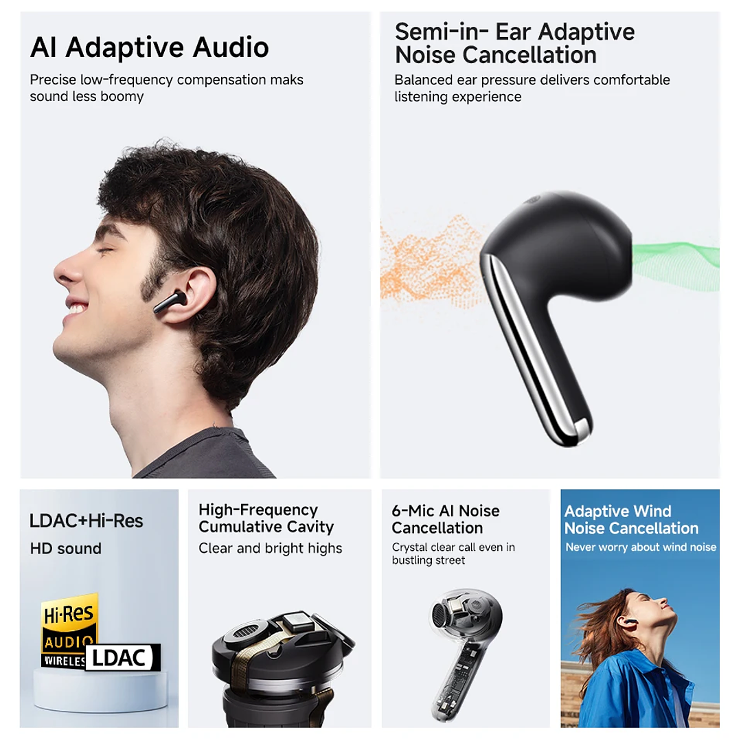 Auriculares QCY HT10 AilyBuds Pro+ | Bluetooth 5.3 con LDAC y Cancelación de Ruido ANC 10