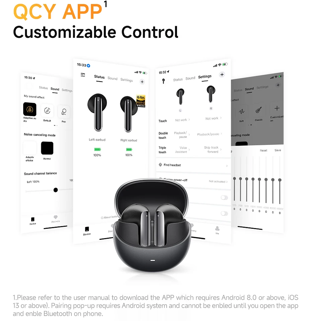 Auriculares QCY HT10 AilyBuds Pro+ | Bluetooth 5.3 con LDAC y Cancelación de Ruido ANC 25