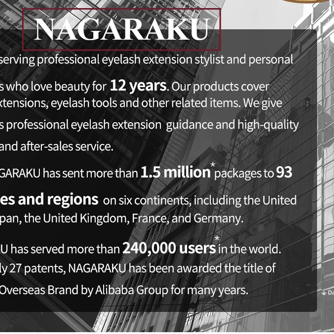 Pestañas NAGARAKU 16 Filas Clásicas | Extensiones Negras Mate Suaves y Naturales 14