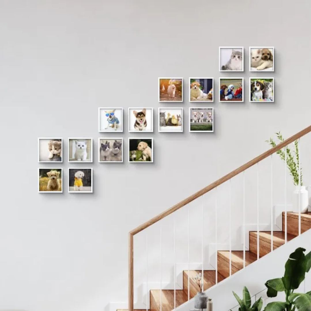 Marco de Fotos ARTMOUNT Bestile | Cuadro Adhesivo Reposicionable Sin Clavos 20x20cm 4