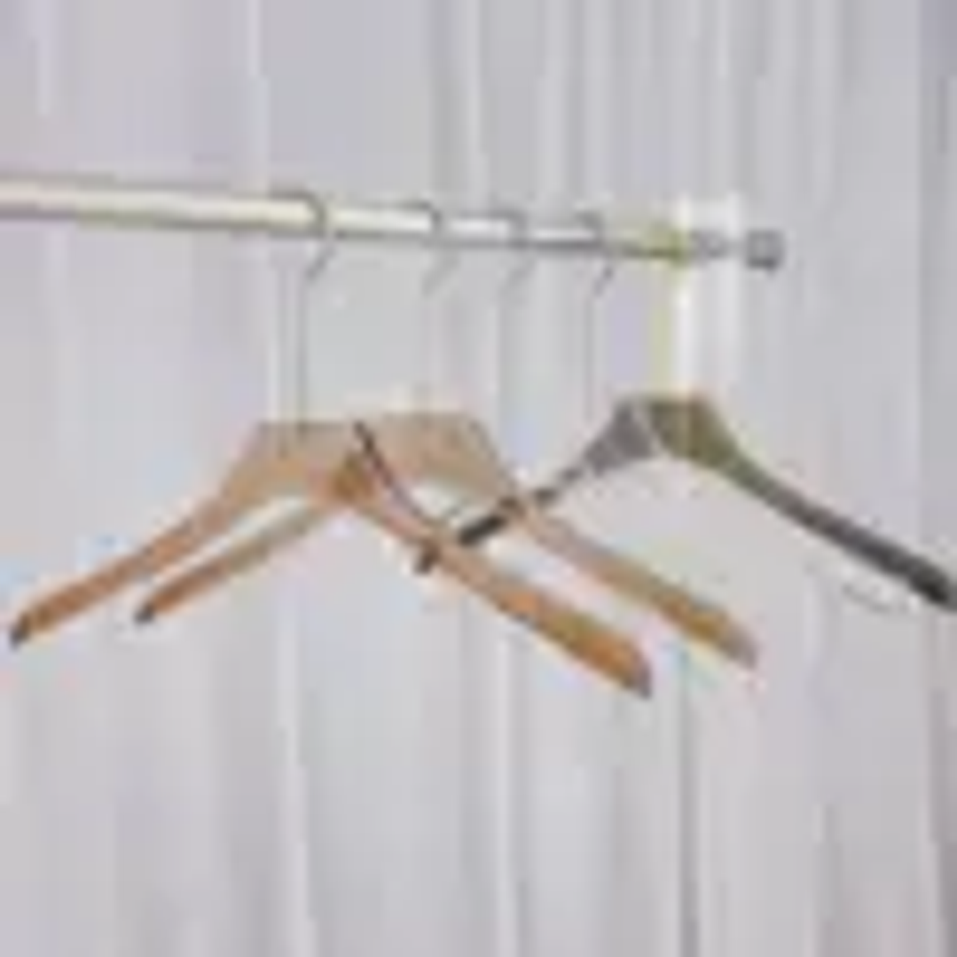 Percha Acrílica Transparente LEILOI | Diseño Mate con Gancho Dorado para Ropa 14