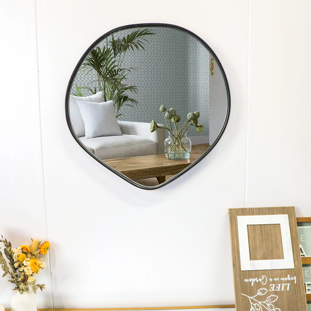 Espejo Decorativo FUDA 28x28cm | Diseño Irregular Dorado para Dormitorio y Hogar Moderno 3