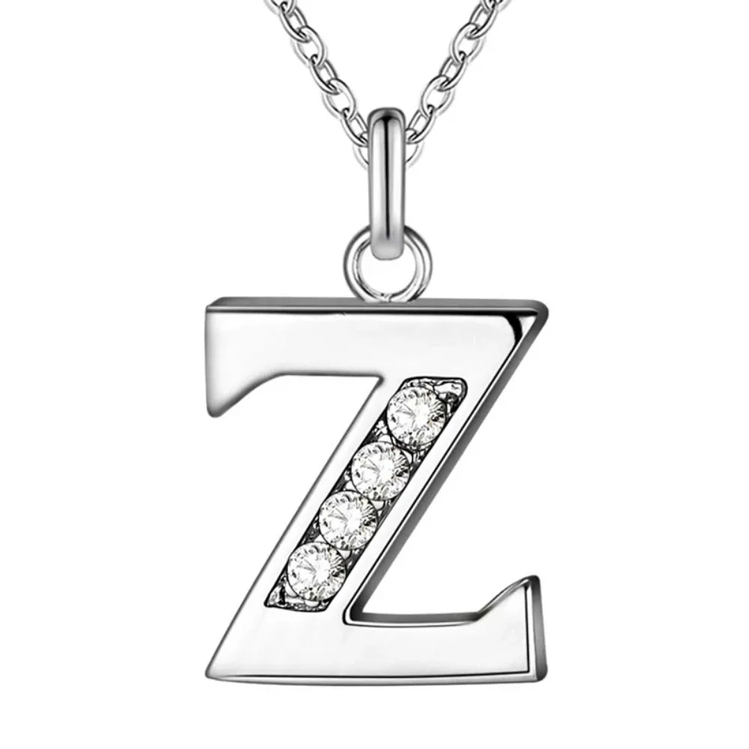 Collar Inicial A-Z SUMENG Plateado | Gargantilla Personalizada Unisex de Moda 6