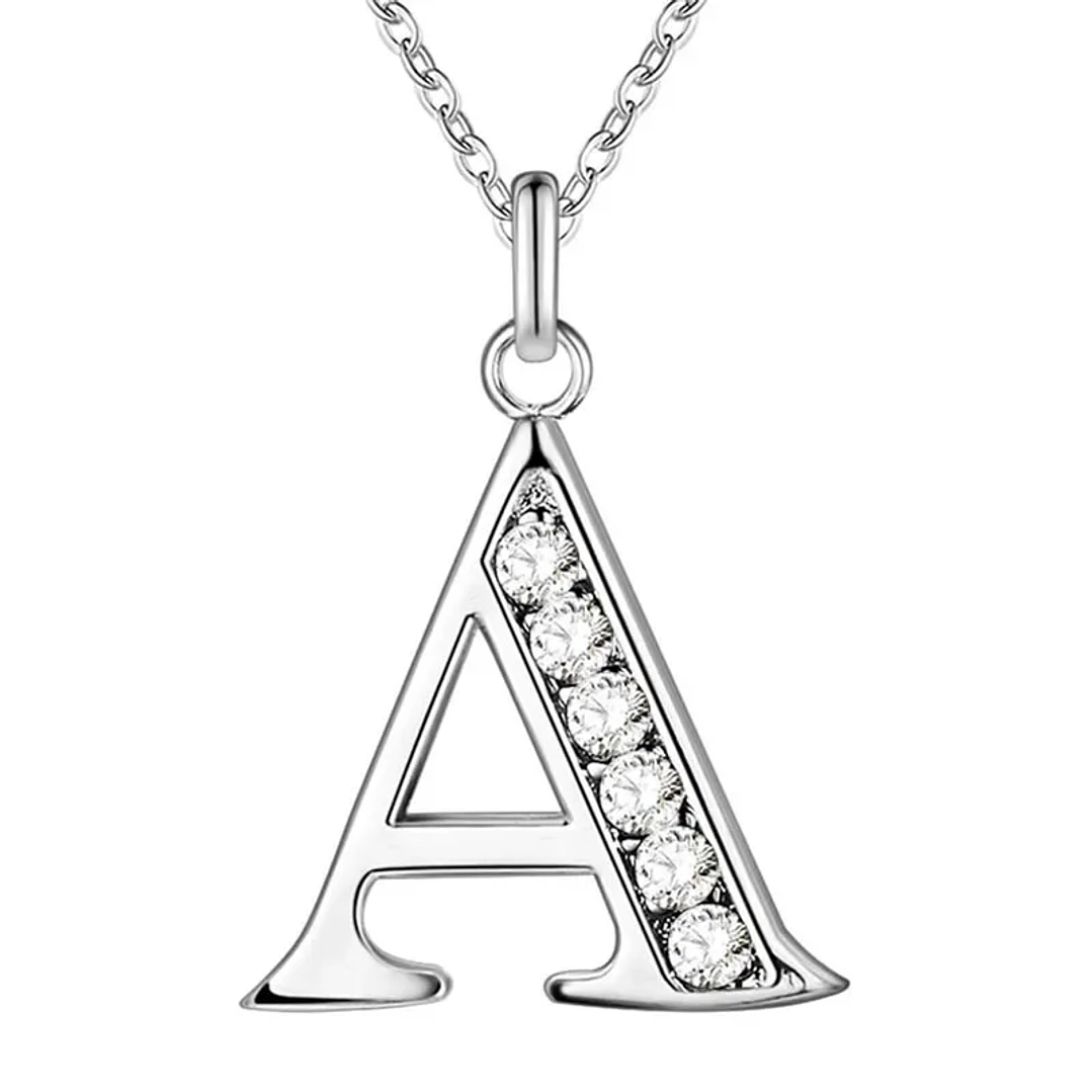 Collar Inicial A-Z SUMENG Plateado | Gargantilla Personalizada Unisex de Moda 24