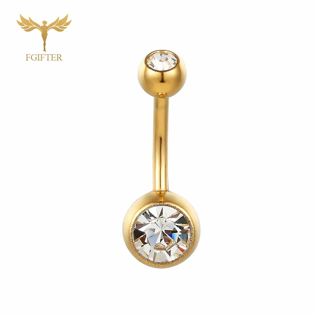 Piercing de Ombligo G23titan | Titanio Médico con Circonita AAA en 15 Colores 6