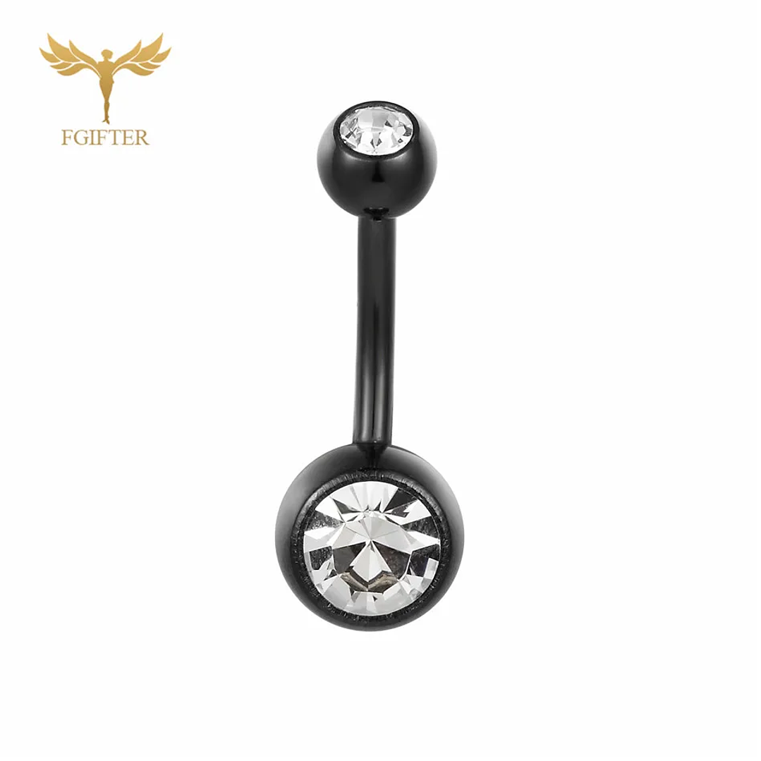 Piercing de Ombligo G23titan | Titanio Médico con Circonita AAA en 15 Colores 15