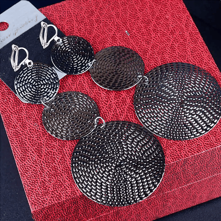 Pendientes Vintage JIOFREE con Clip | Sin Piercing, Diseño Clásico para Mujer 10