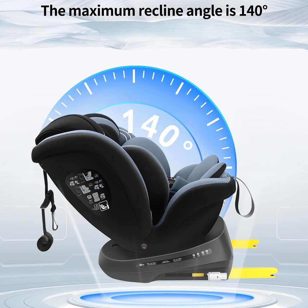 Silla de Coche Reecle 360° ISOFIX | De 0 a 12 Años, Ajustable y Segura 13