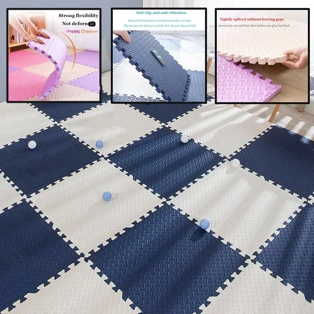 Alfombra de Puzle Infantil 30x30 | Espuma EVA Suave y Antideslizante para Bebés y Niños 4