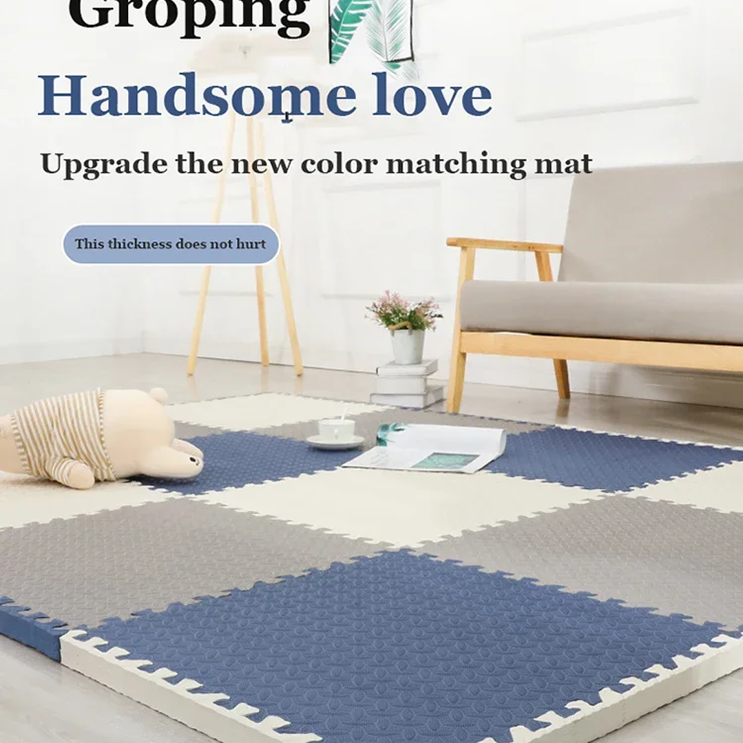 Alfombra de Puzle Infantil 30x30 | Espuma EVA Suave y Antideslizante para Bebés y Niños 22