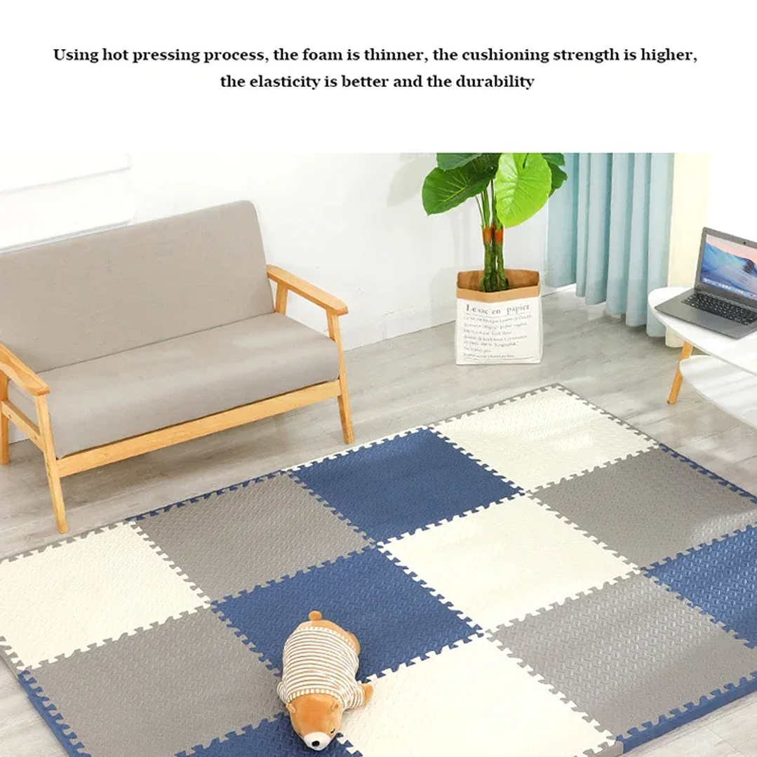 Alfombra de Puzle Infantil 30x30 | Espuma EVA Suave y Antideslizante para Bebés y Niños 28