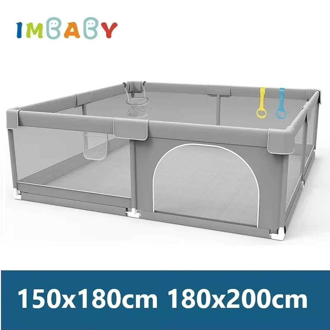 Parque Infantil IMBABY XXL | Valla de Seguridad 150x180 y 180x200 para Bebés y Niños 1