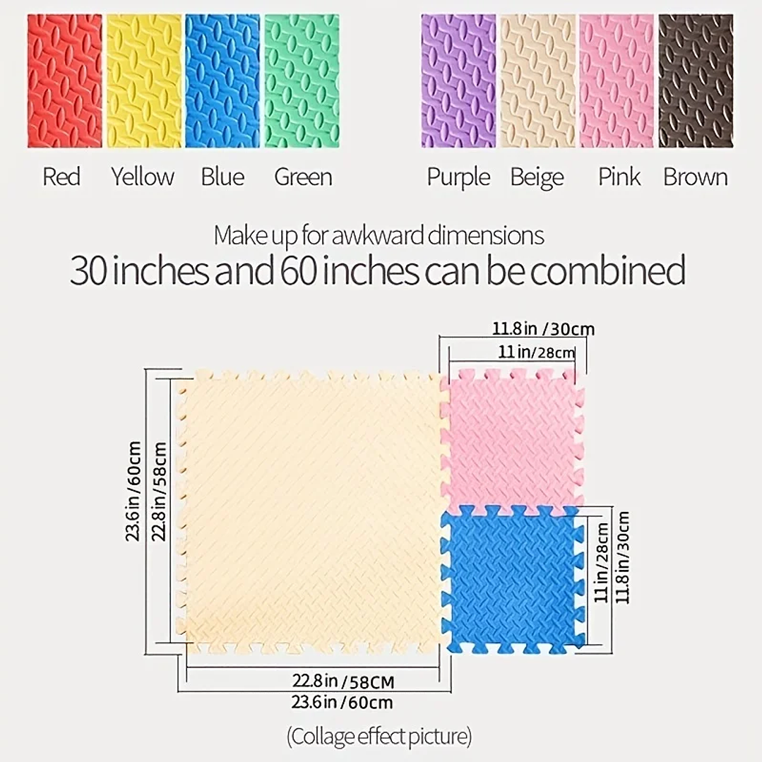 Estera Deportiva EVA 30x30cm | Antideslizante para Yoga, Fitness y Protección de Suelo 6