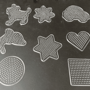 Plantillas Hama PUPUKOU 5mm | Set 8 Piezas Transparentes para Manualidades con Perler Beads