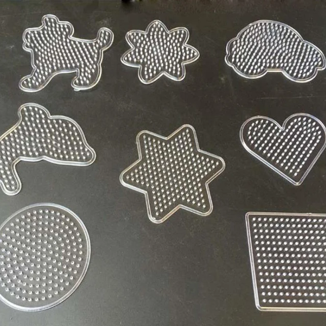 Plantillas Hama PUPUKOU 5mm | Set 8 Piezas Transparentes para Manualidades con Perler Beads 16