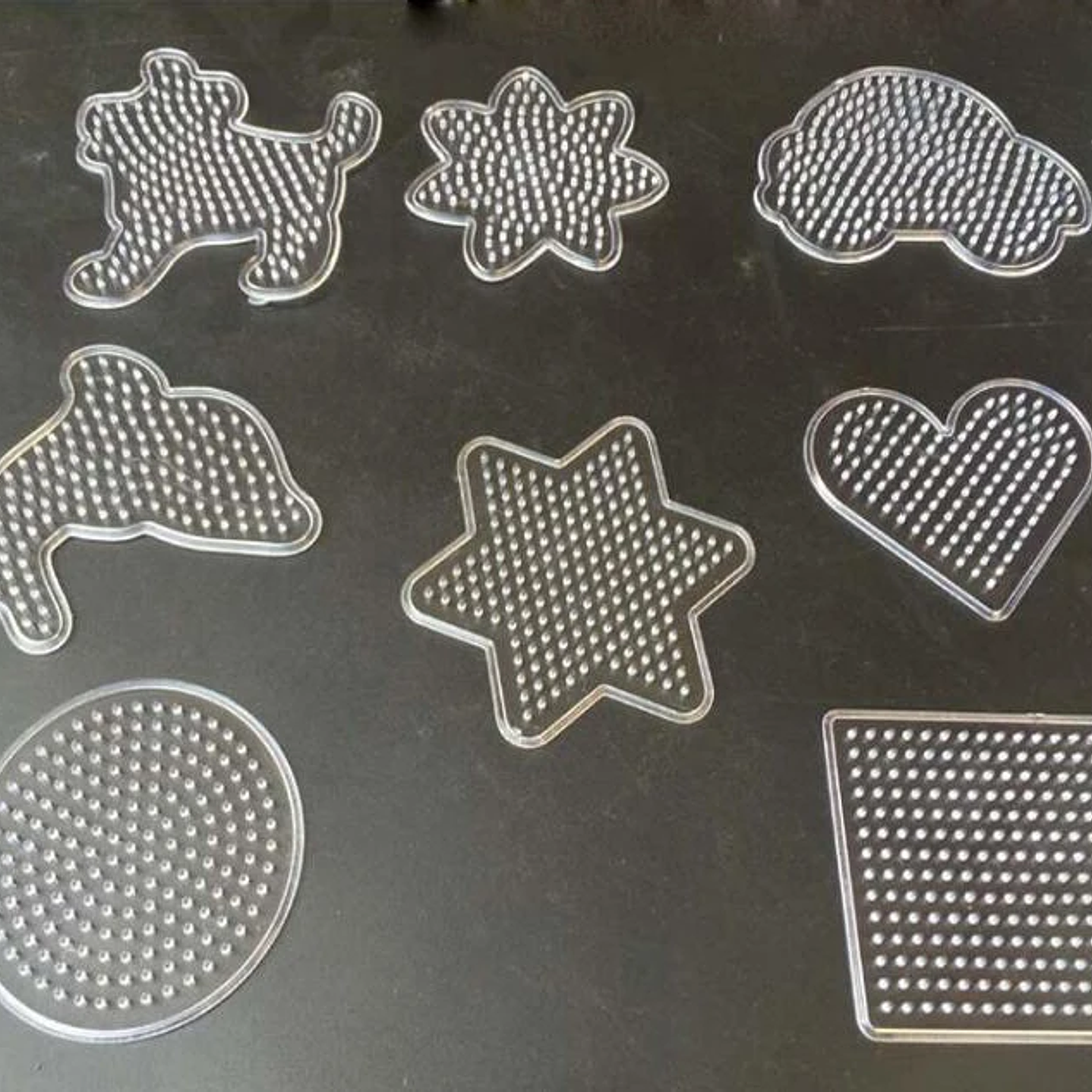 Plantillas Hama PUPUKOU 5mm | Set 8 Piezas Transparentes para Manualidades con Perler Beads 16