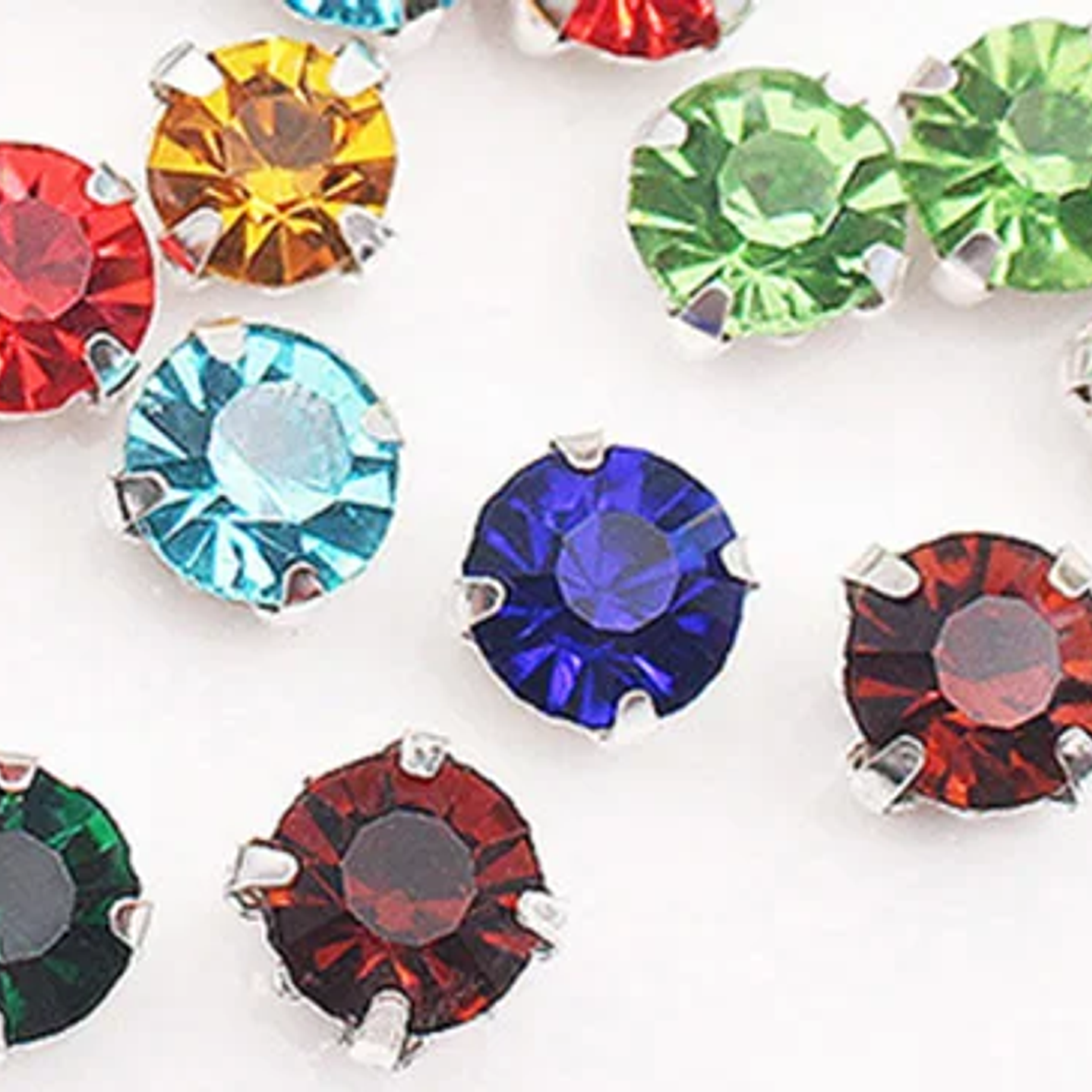 Diamantes de Imitación con Garra Plateada | Cristales para Coser en Ropa y Manualidades 30