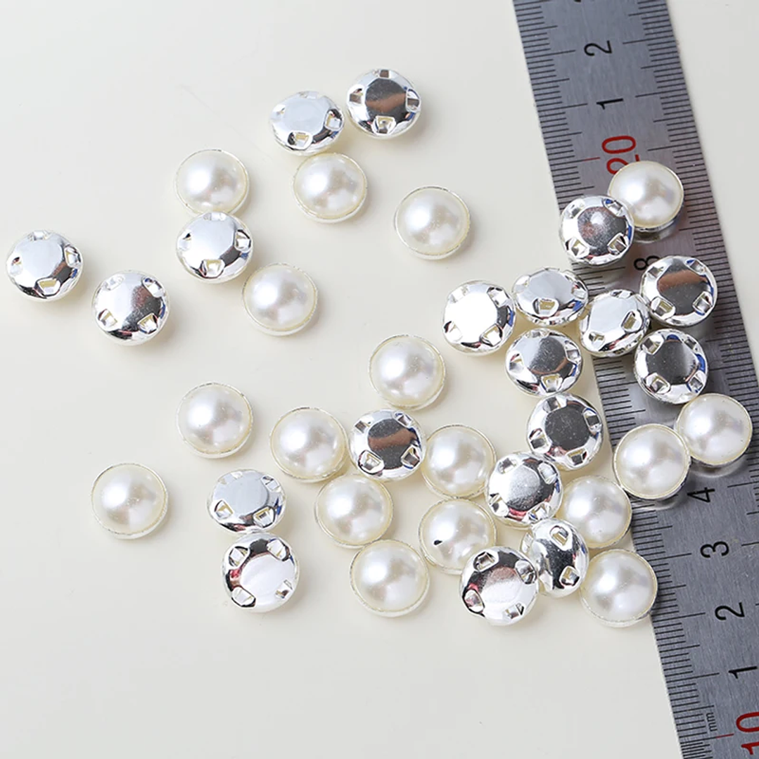 Perlas RESEN para Coser 6–12mm | Con Garra Dorada/Plateada para Vestidos y Manualidades 4