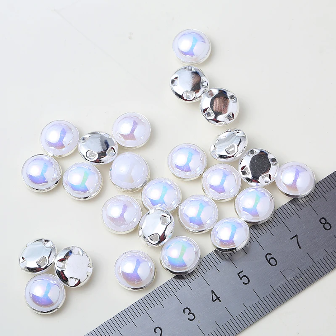 Perlas RESEN para Coser 6–12mm | Con Garra Dorada/Plateada para Vestidos y Manualidades 8
