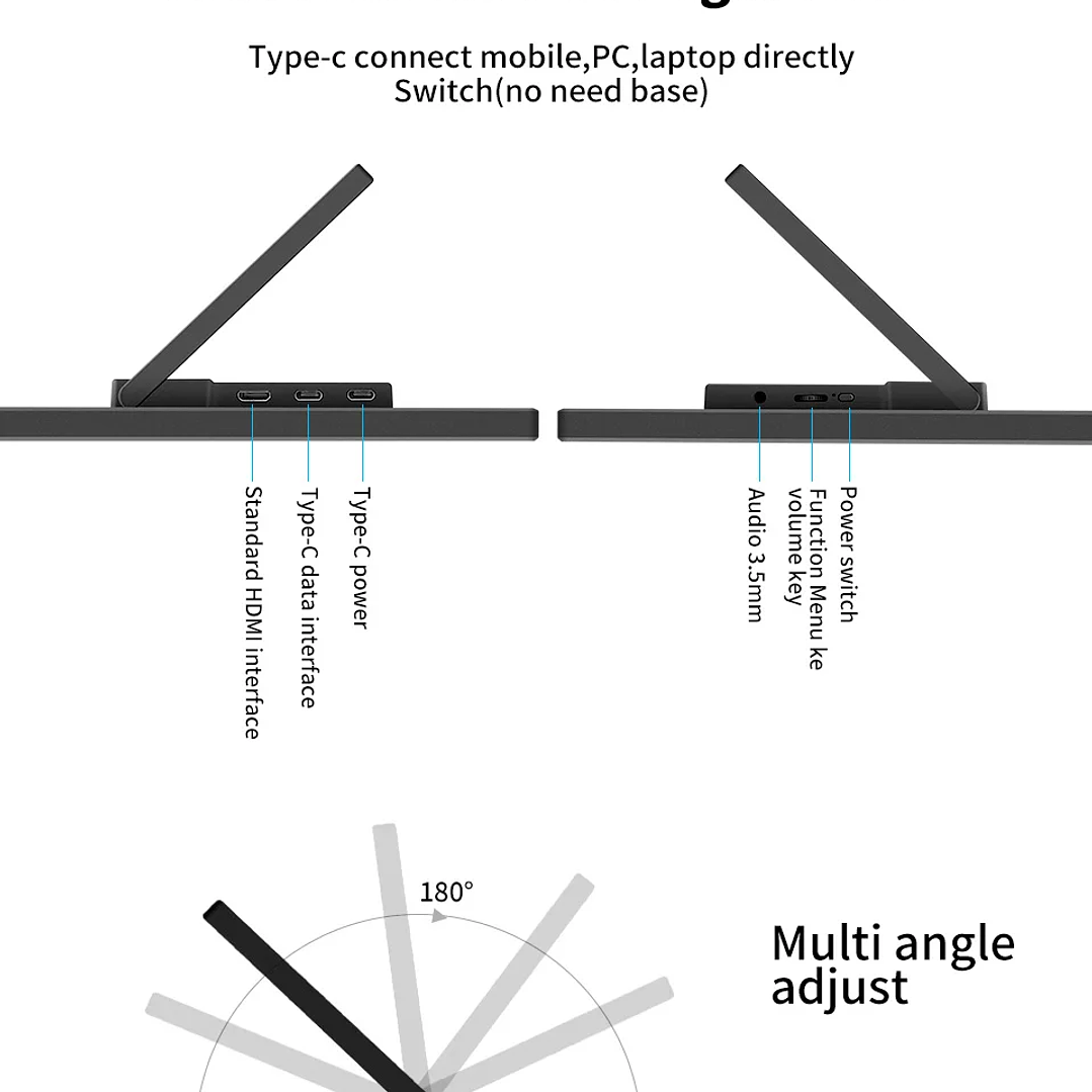 Monitor Portátil HGFRTEE 18.5