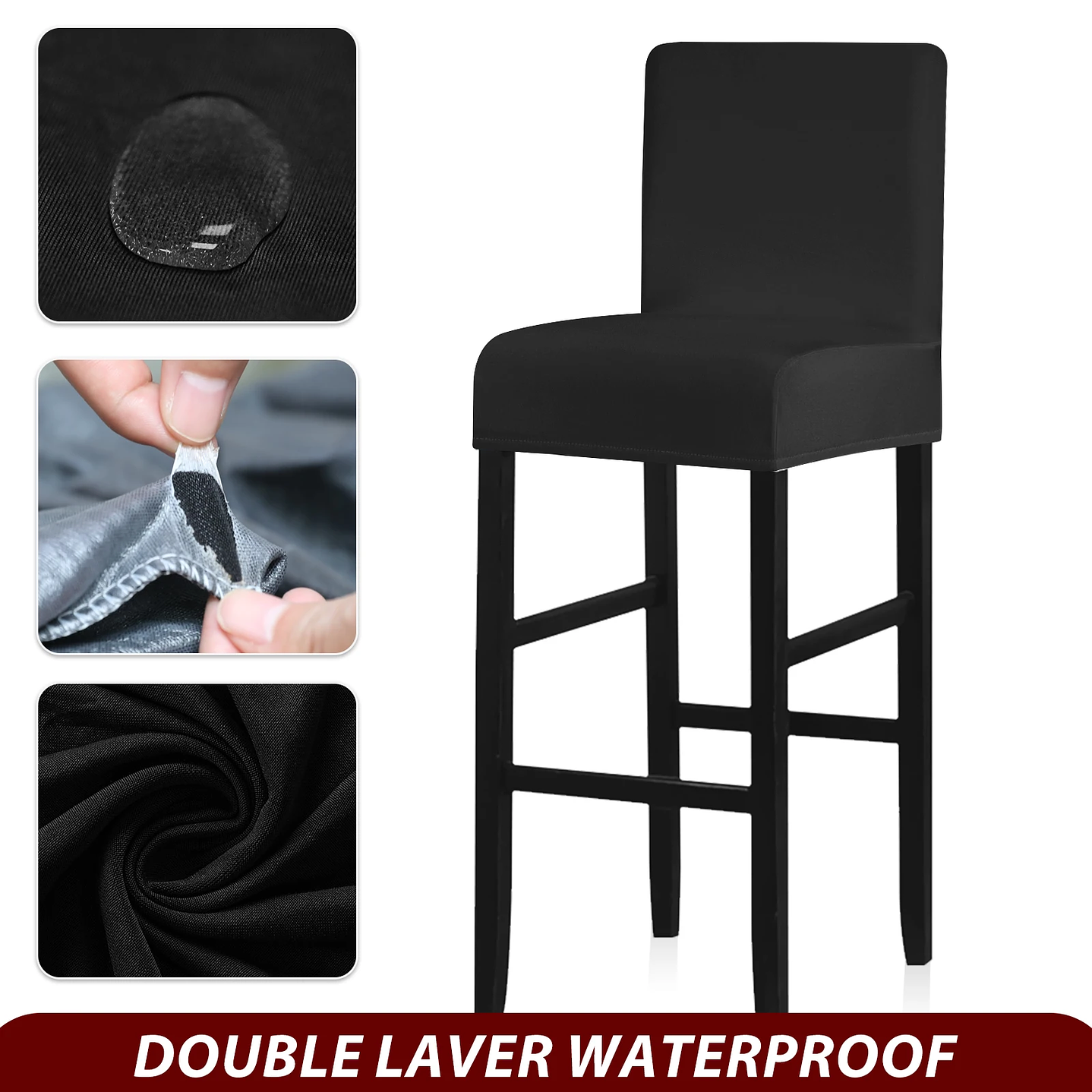 Funda Elástica Impermeable Leorate | Universal para Sillas de Barra, Boda y Hogar 36
