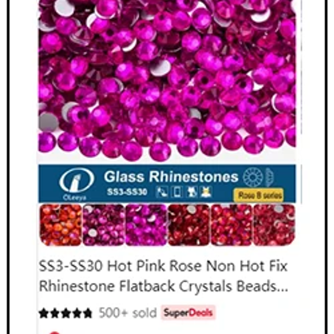 Diamantes de Imitación OLeeya SS3–SS50 | Cristal Brillante sin Fijación para Uñas y Moda 28