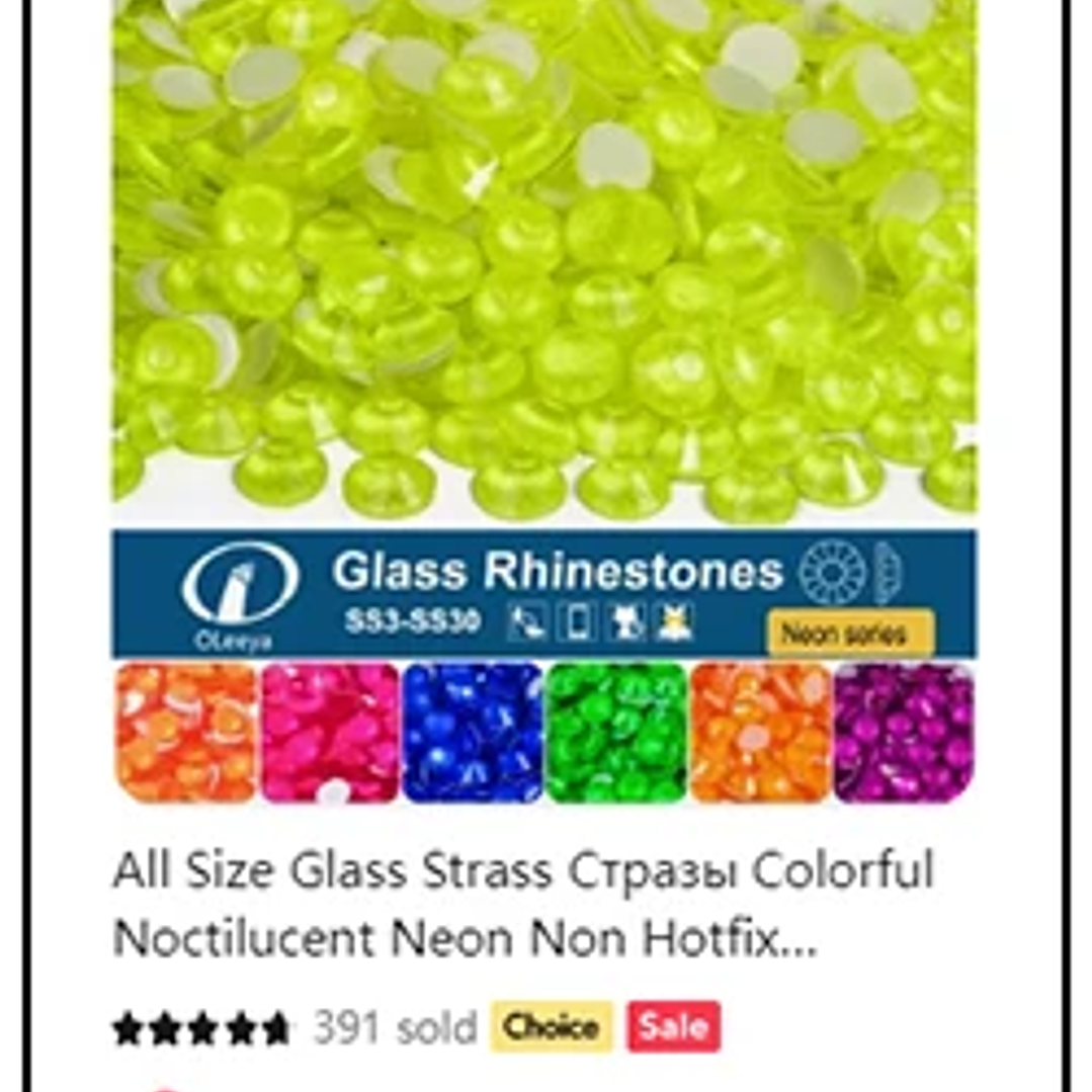 Diamantes de Imitación OLeeya SS3–SS50 | Cristal Brillante sin Fijación para Uñas y Moda 29