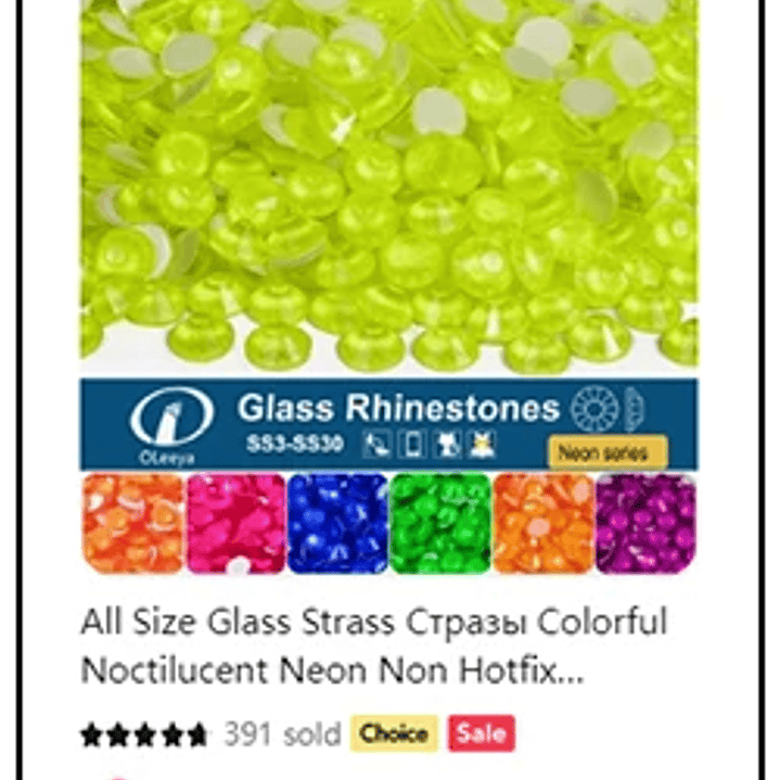 Diamantes de Imitación OLeeya SS3–SS50 | Cristal Brillante sin Fijación para Uñas y Moda 29