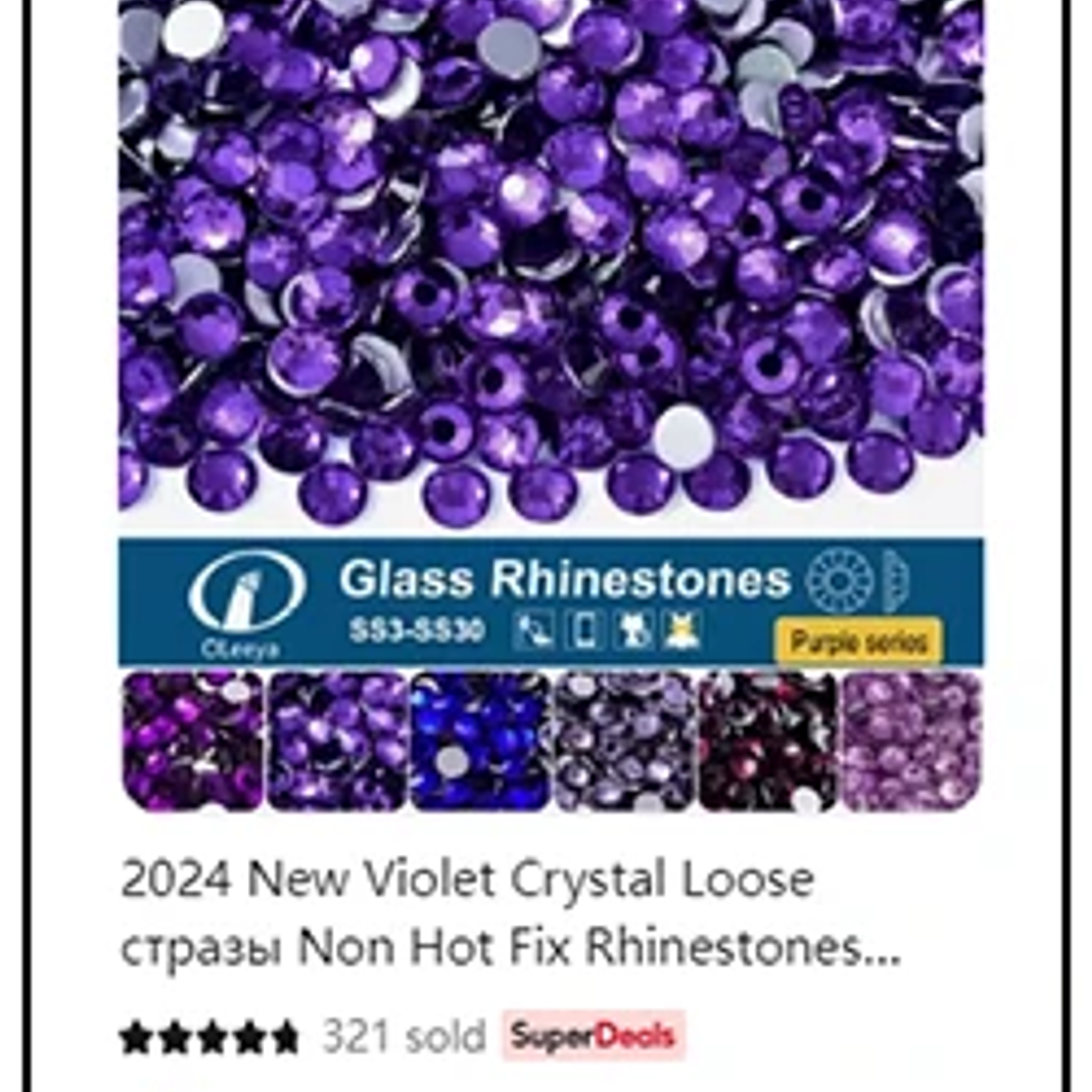 Diamantes de Imitación OLeeya SS3–SS50 | Cristal Brillante sin Fijación para Uñas y Moda 30