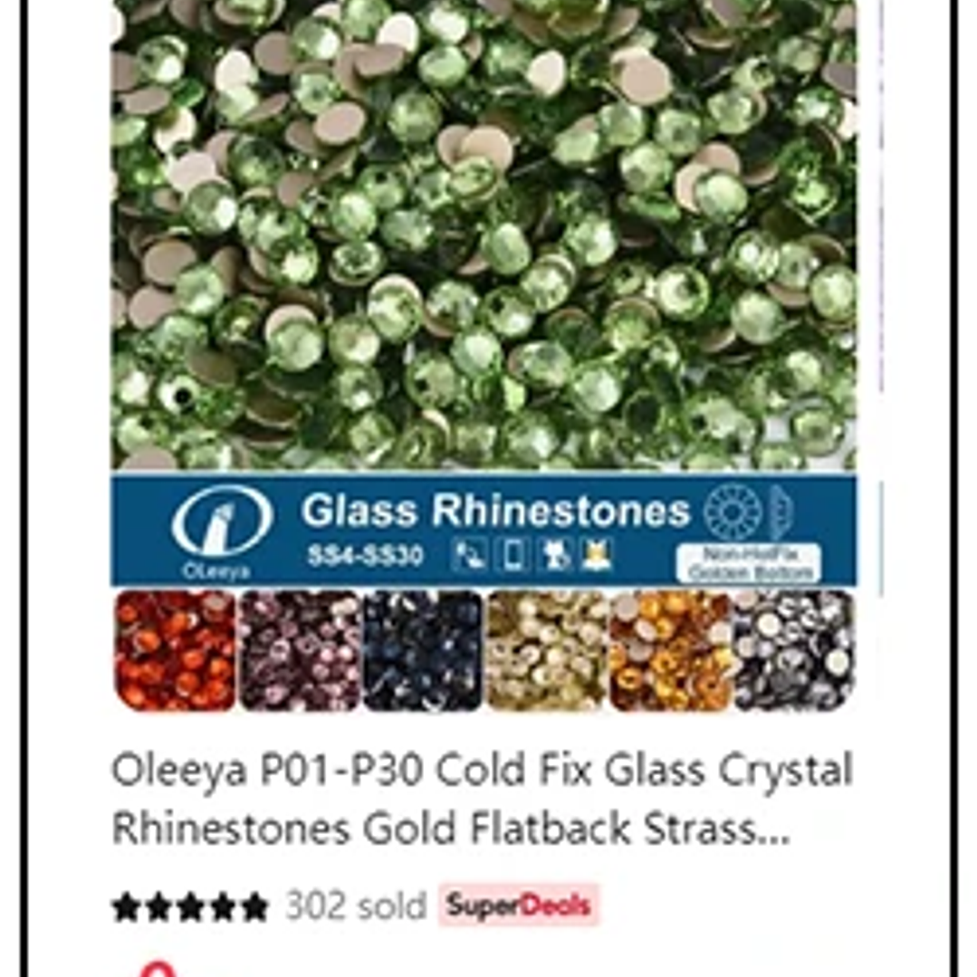 Diamantes de Imitación OLeeya SS3–SS50 | Cristal Brillante sin Fijación para Uñas y Moda 31