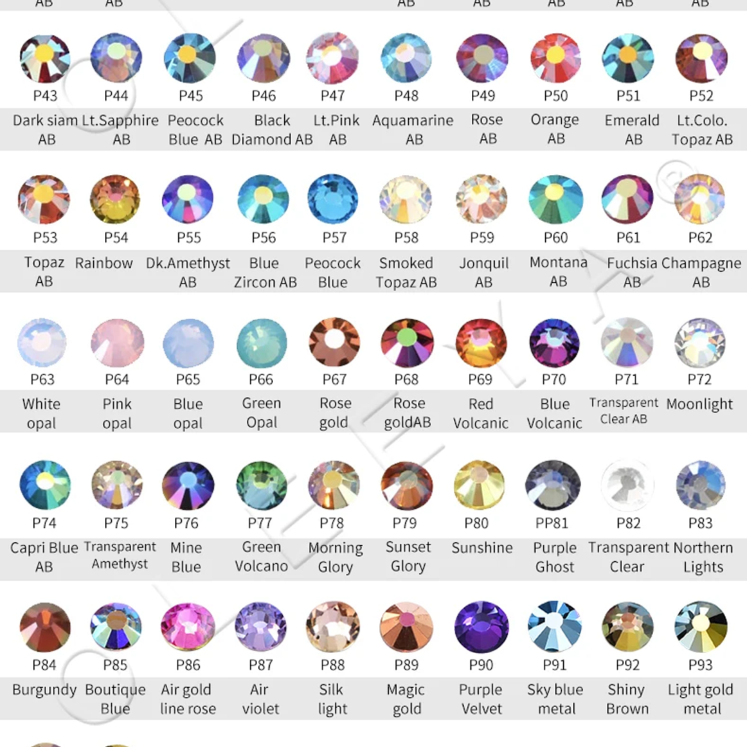 Diamantes de Imitación OLeeya SS3–SS50 | Cristal Brillante sin Fijación para Uñas y Moda 45