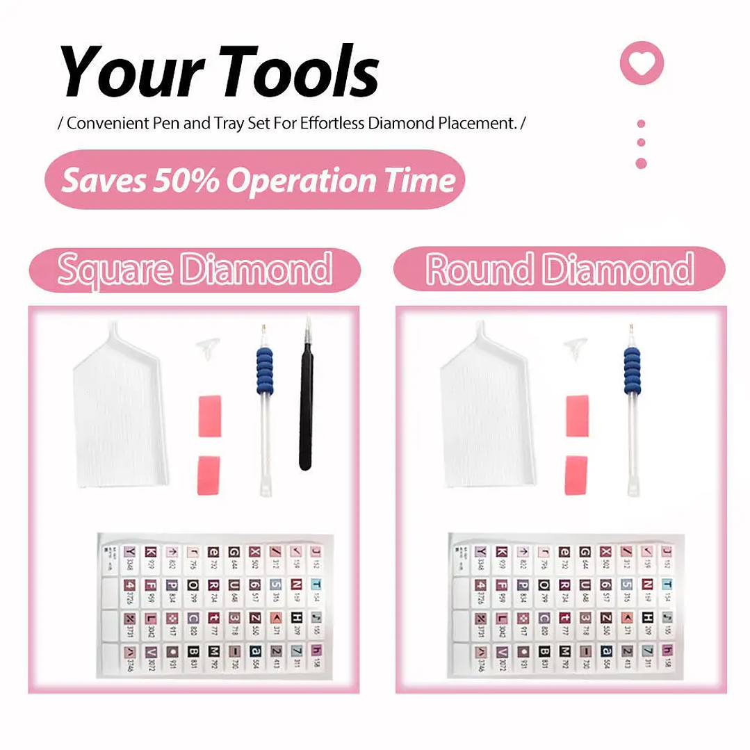 Kit de Pintura Diamante HUACAN | Personalizable con Foto, Bordado 3D Redondo 5