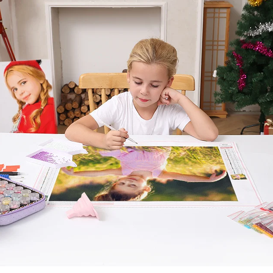 Kit de Pintura Diamante HUACAN | Personalizable con Foto, Bordado 3D Redondo 9