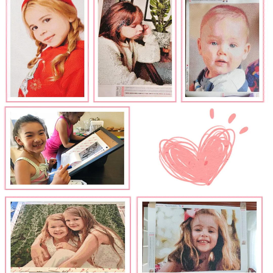 Kit de Pintura Diamante HUACAN | Personalizable con Foto, Bordado 3D Redondo 10