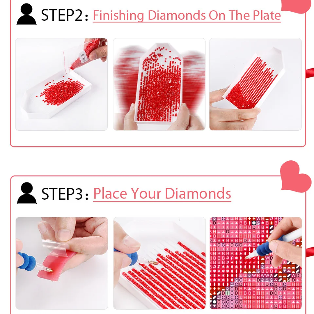 Kit de Pintura Diamante HUACAN | Personalizable con Foto, Bordado 3D Redondo 24