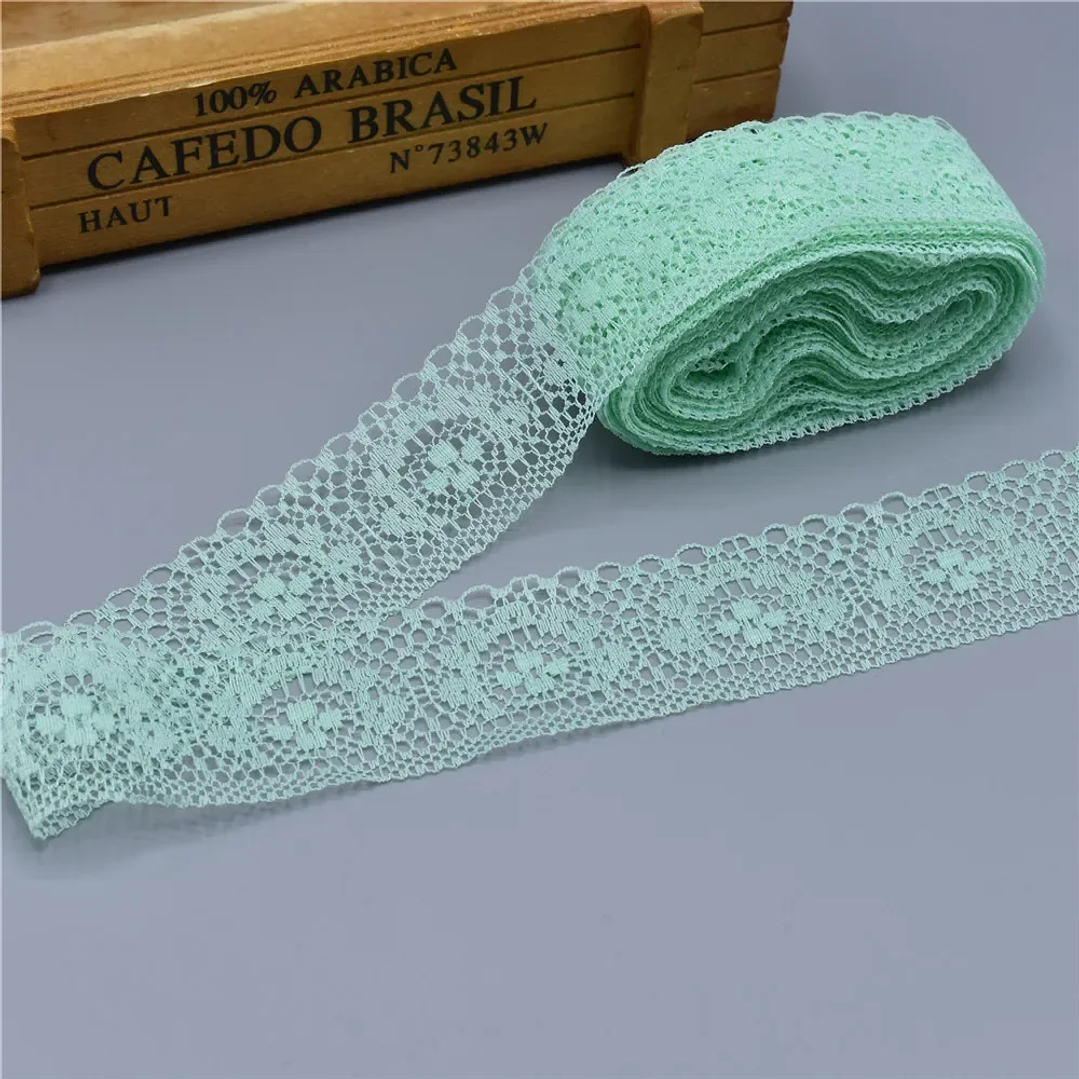 Cinta de Encaje WyFeay 40mm | 10 Yardas para Costura, Bordado y Decoración DIY 13