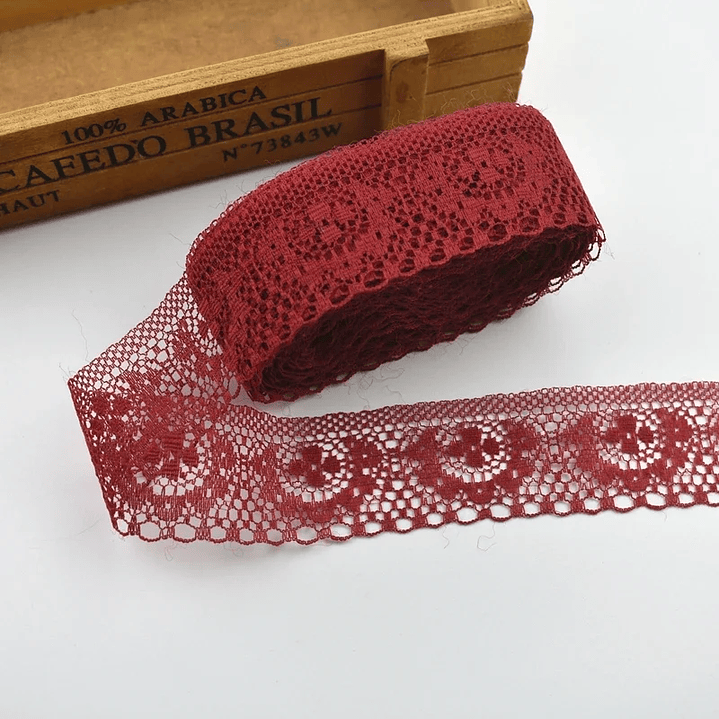 Cinta de Encaje WyFeay 40mm | 10 Yardas para Costura, Bordado y Decoración DIY 20