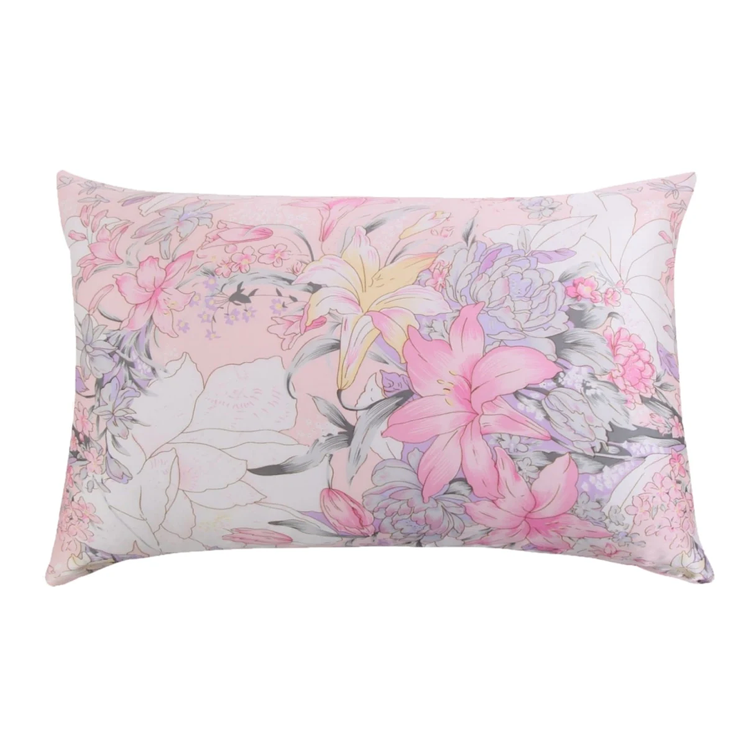 Funda de Almohada de Seda Natural | Diseño Floral con Cremallera 10