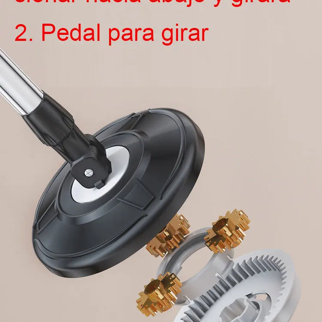 Trapeador Giratorio MicroData | Set Completo con Cubo y Sistema de Escurrido Fácil 9