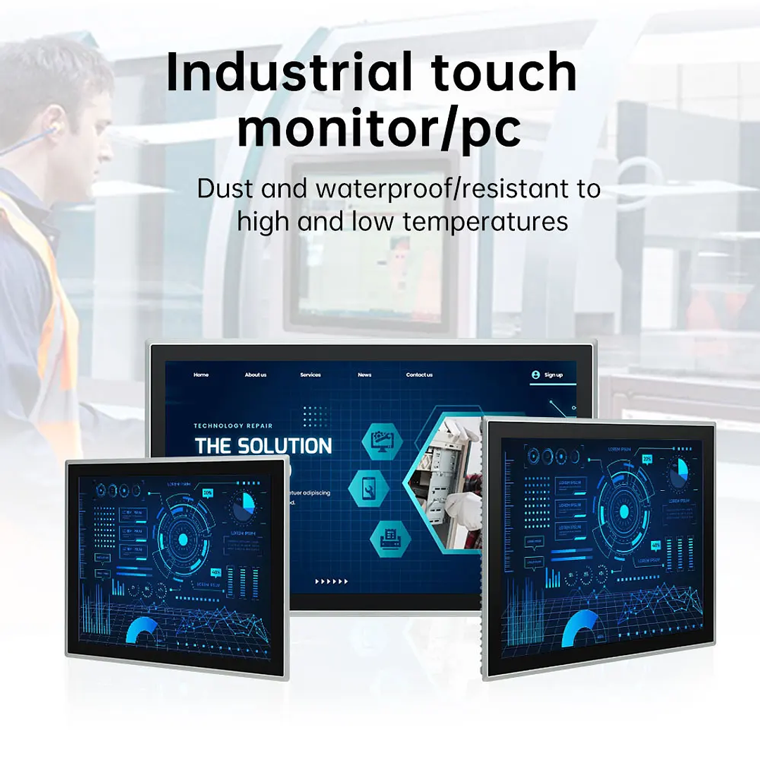 Monitor Táctil Industrial TouchWo | Todo en Uno IP65 PCAP 8–21.5